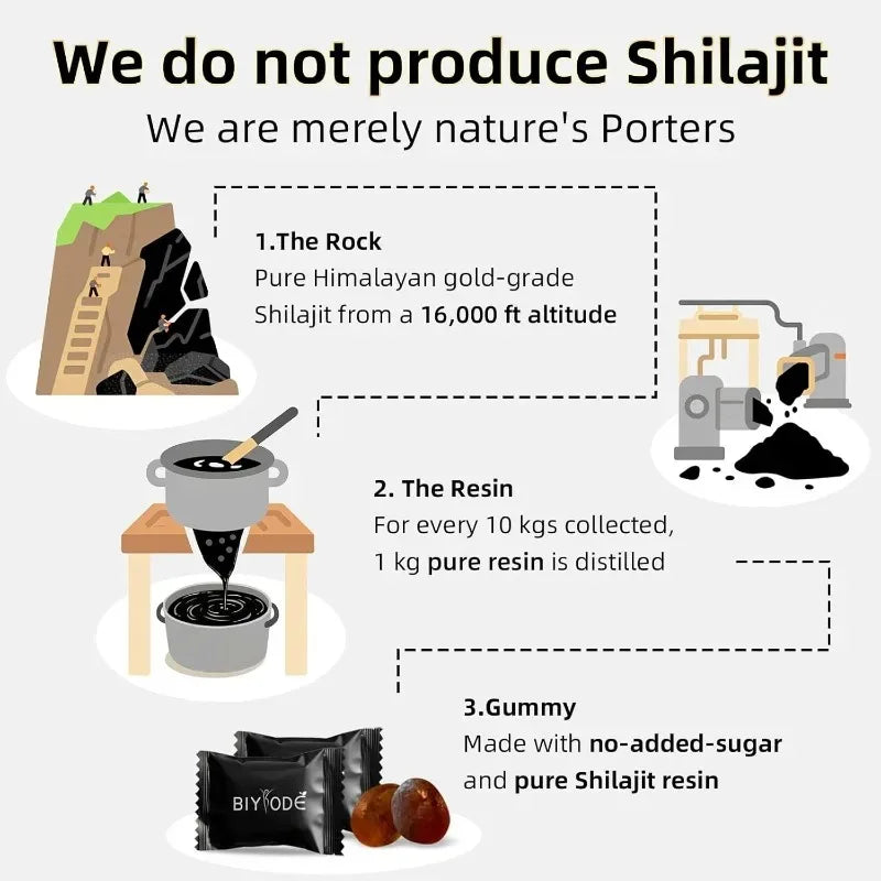 Himalayan Gold Shilajit Gummies- Effortless, Smooth, steady energy