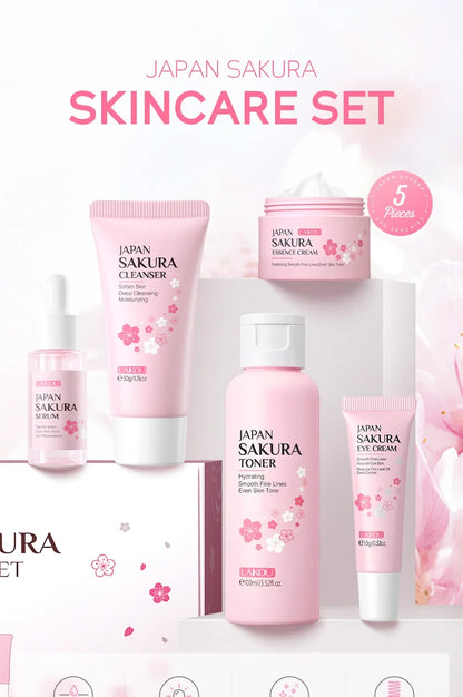 LAIKOU Sakura Glow Skincare Set (5-Piece)