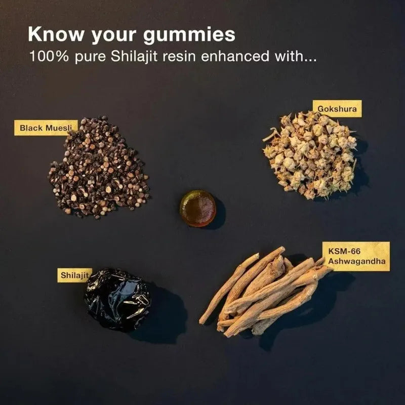 Himalayan Gold Shilajit Gummies- Effortless, Smooth, steady energy