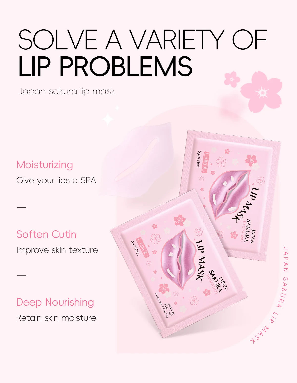 Japan Sakura Lip Repair Mask – Hydrate & Plump Overnight