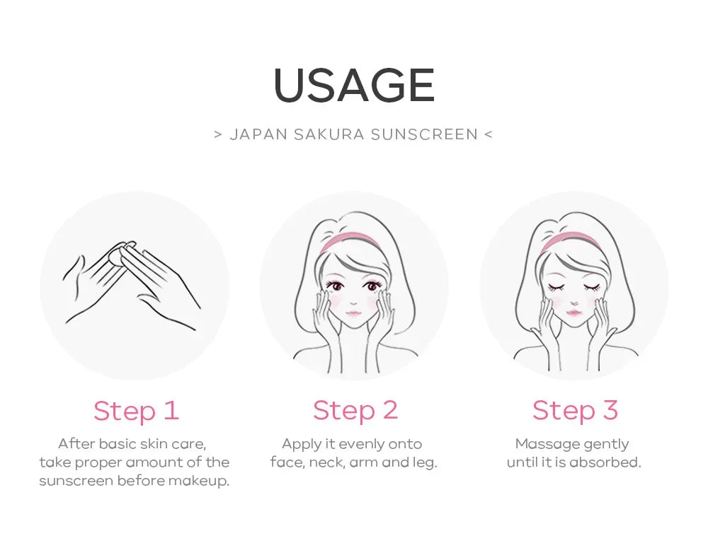 LAIKOU Sakura Korean Sun Shield SPF50+ Cream