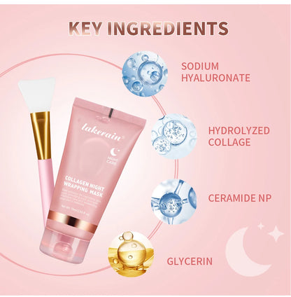 K‑Beauty collagen night face mask