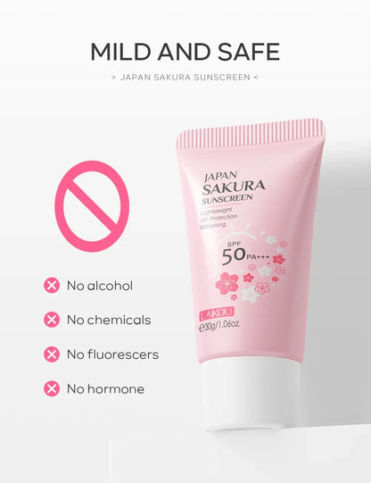 LAIKOU Sakura Korean Sun Shield SPF50+ Cream