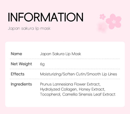 Japan Sakura Lip Repair Mask – Hydrate & Plump Overnight