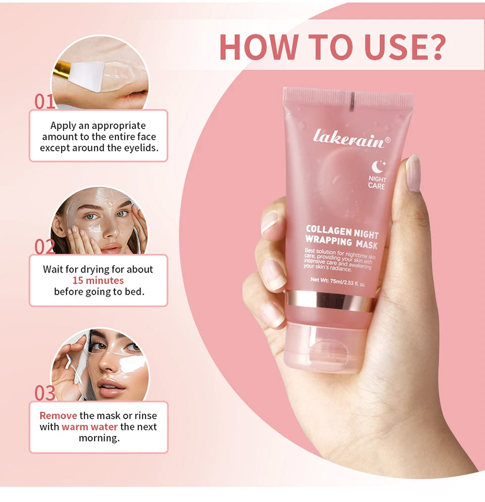 K‑Beauty collagen night face mask