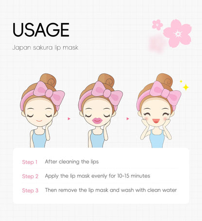 Japan Sakura Lip Repair Mask – Hydrate & Plump Overnight