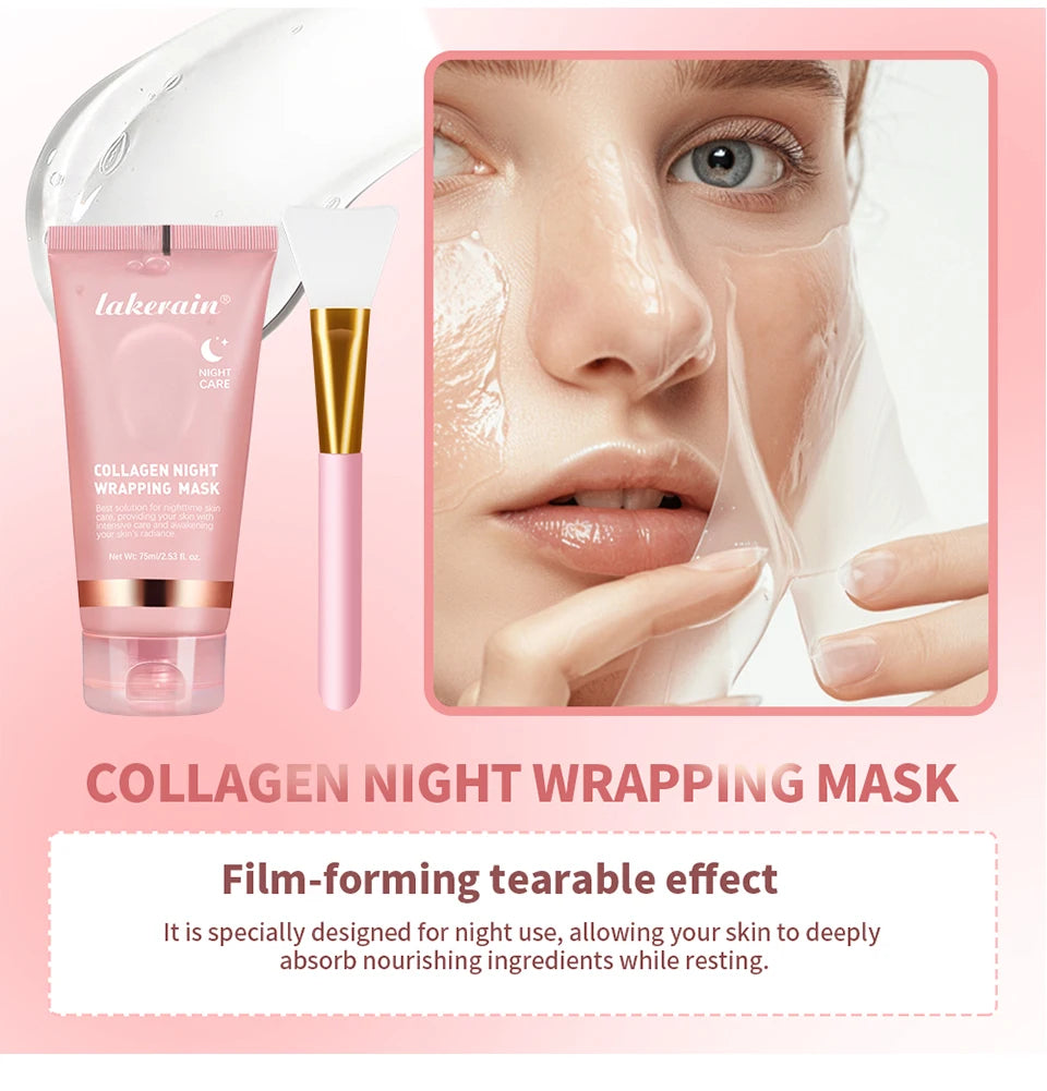 K‑Beauty collagen night face mask
