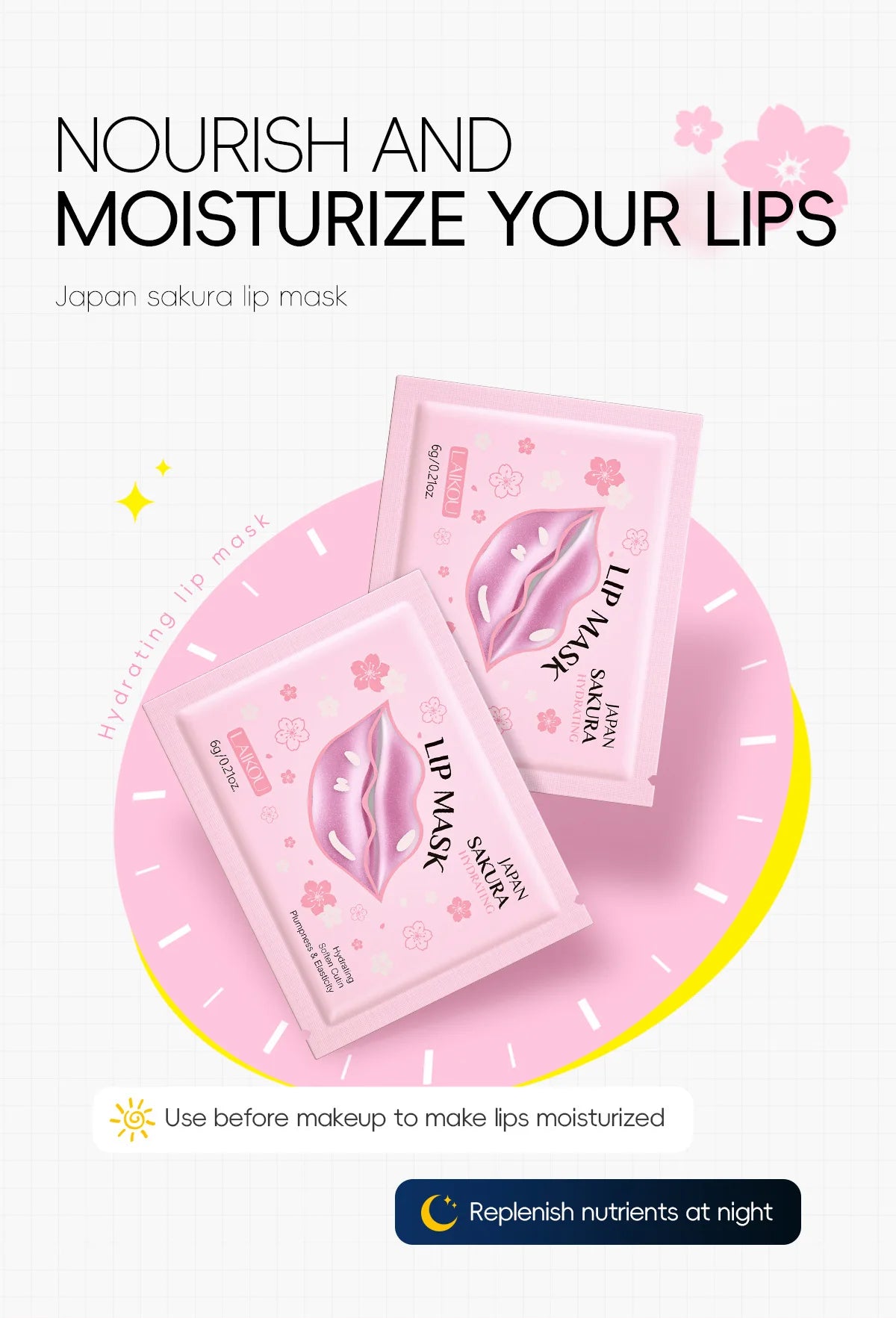 Japan Sakura Lip Repair Mask – Hydrate & Plump Overnight