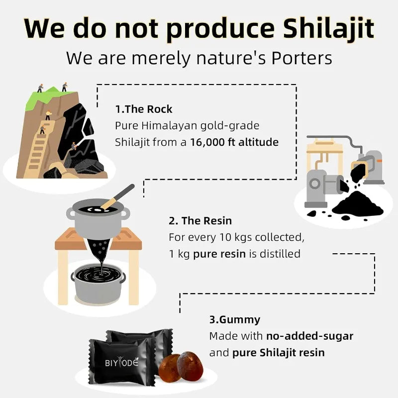 Himalayan Gold Shilajit Gummies- Effortless, Smooth, steady energy
